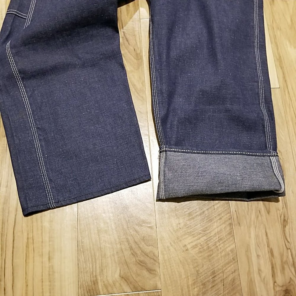 Vintage 60s SEARS Denim Bib Overalls NOS Union Made Utility Gorpcore Lagenlook - Picture 10 of 13